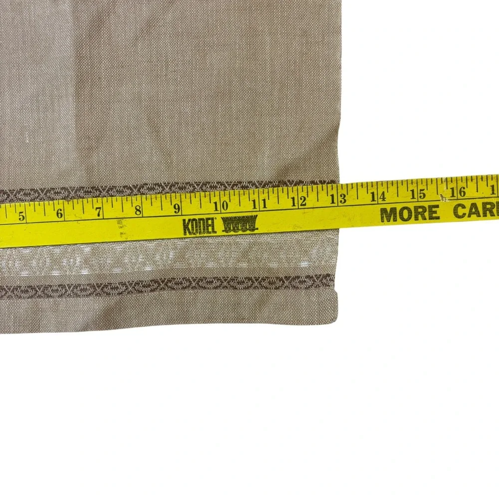 Vintage Helen‎ Lighthall Hand Woven Linen Napkins Set of 6 Beige Brown 18x13
